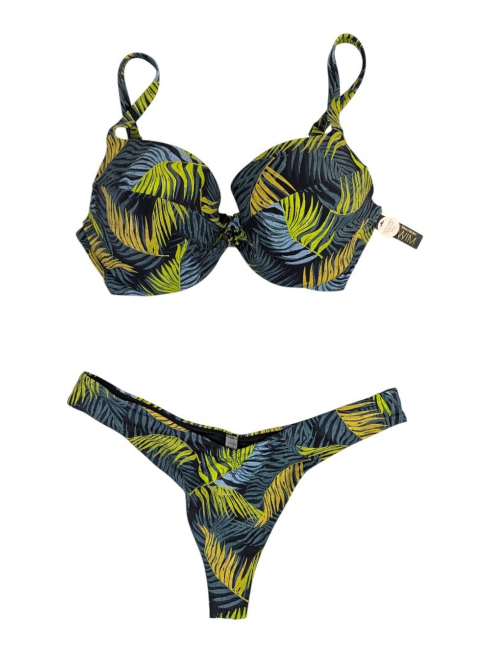 Victoria's Secret Palm Royale Bikini Set Archives Twist Pushup Thong 34DD/L